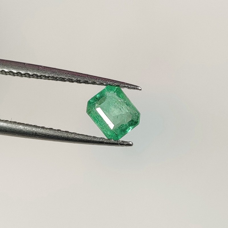 0.62 Ct Natural Zambian Green Emerald Good Luster Octagon Cut - G- 177