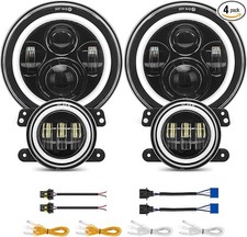 Jeep Wrangler LED Headlight Fog Light 7in 4in