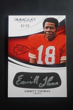 2018 Panini Immaculate Collection Emmitt Thomas Eye Black Auto /99 DV138