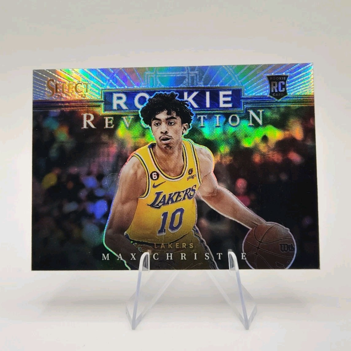 2022-23 Panini Select Prizm-Rookie Revolution Max Christie Lakers NBA Silver