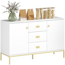 HOMCOM Modern Sideboard, Storage Cabinet, Accent Cupboard White