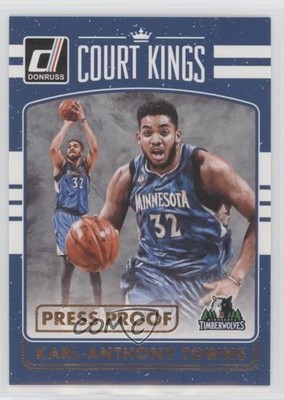 2016 Panini Donruss Court Kings Press Proof Orange /125 Karl-Anthony Towns 0zd3