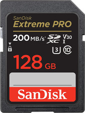 SANDISK 128GB Extreme PRO SDXC UHS-I Memory Card - C10, U3, V30, 4K UHD, SD Card