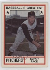 1982 TCMA Baseball's Greatest Pitchers White Back Roy Face (No MLB Logo) 0bl9