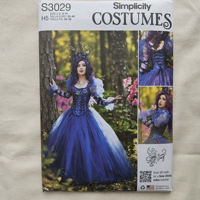 Simplicity 3029 Raine Emery Fantasy Fairy Cosplay Pattern 6-14 New Uncut