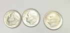 Lot of 3 Roosevelt Dimes - 90% Silver