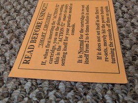 Nintendo NES Insert Warning Action 52 Cheetahmen 2 No Game Authentic