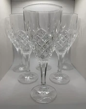 Godinger Shannon Crystal Wine Glasses Set of 6 Dublin Cut Glass Lead
