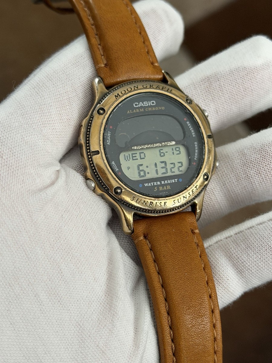 Rare Vintage Casio Moon Graph GMW-62 Men's Digital Sports Watch
