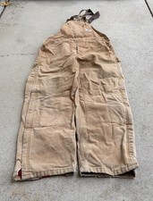 Vintage 90s Skater Carhartt Double Knee Insulated Overalls, Sz 36x30