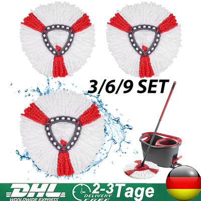 3/6/9x Wischbezug Clean Moppkopf Ersatzkopf für Vileda Turbo Wischmop Easy Wring
