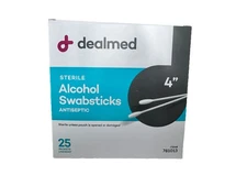 Dealmed Alcohol Swabstick 3's 4 Inches Long (1 Box Of 25 Packs Of 3 - 75/box)