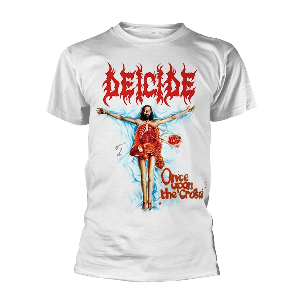 DEICIDE - ONCE UPON THE CROSS WHITE WHITE T-Shirt Small 5490₽
