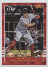 2019 Panini Donruss Highlights Red 40/149 Brock Holt #H11 0b3