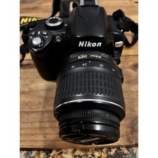 Nikon D60 Digital SLR Camera Black DX 18 55mm f/3.5-5.6G ED II TESTED WORK GREAT