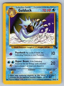 Golduck 35/62 Fossil Uncommon Pokemon TCG