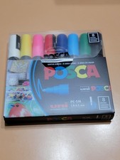 POSCA Water-Based Markers, 8 Assorted Colors Ea PC-5M, 1.8-2.5mm