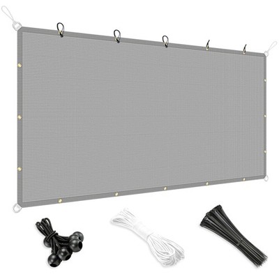 Sun Shade Sail 180GSM Straight Edge Shelter Canopy Cover Garden Outdoor Gray