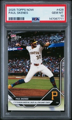 147087711 Paul Skenes 2025 Topps Now #428 All-Star PSA 10