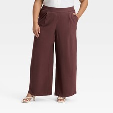 Womens High-Rise Modern Gauze Pull-On Pants -...