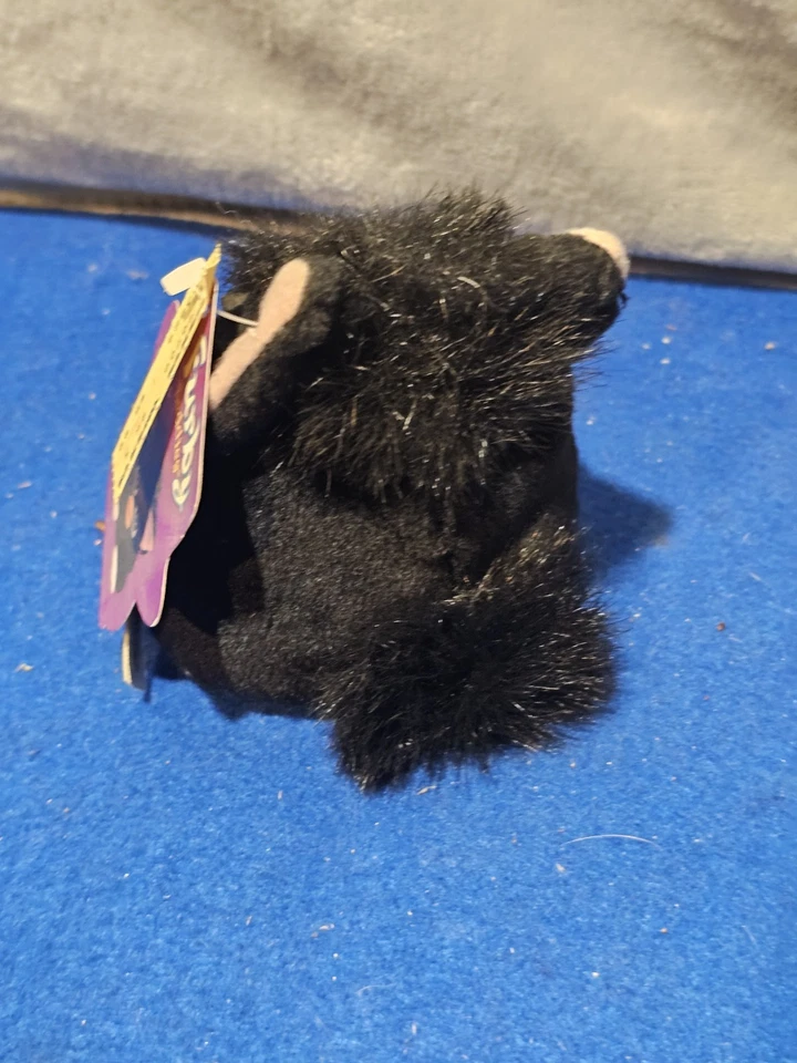 1999 Furby Buddies BIG LIGHT Bolsa de Feijão de Pelúcia Olhos Verdes Pretos com Etiquetas Tigre - Imagem 3 de 3