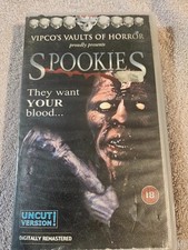 Spookies VHS Tape VIPCO’s Vaults of Horror Uncut Version Rare Horror Collectable