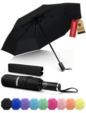 Yoobure Compact Travel Umbrella for Rain - Windproof UV Umbrellas Black