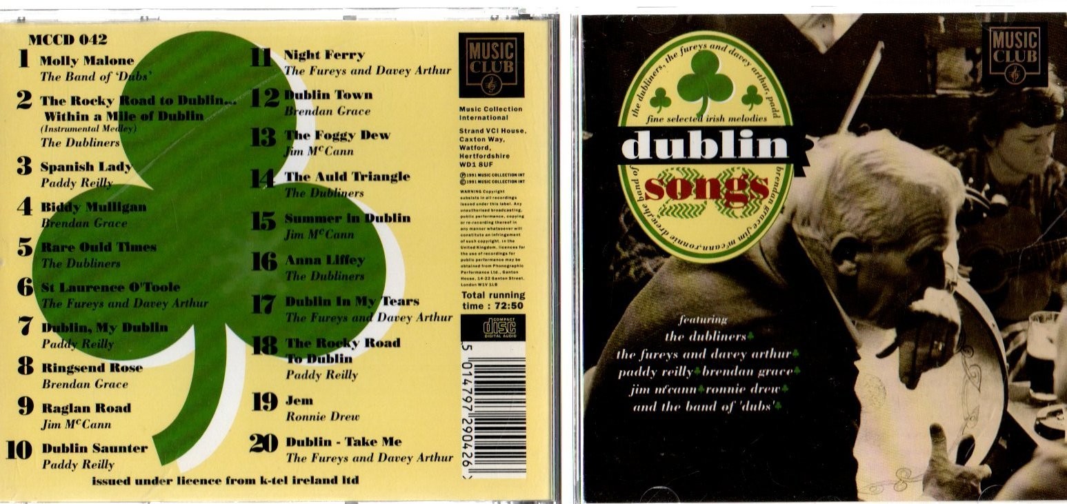 Various Artists - Dublin Songs [20 traditional Irish classics] (CD 1991)