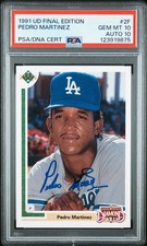 1991 UD FINAL EDITION #2F PEDRO MARTINEZ PSA 10 AUTO 10