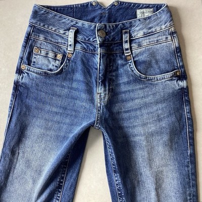 Ladies Herrlicher Pitch Hi Conic Slim High Rise Blue Jeans Size 10 W28 L30 (496K