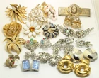 Lot of 20 Vintage Designer Costume Jewelry Dior Boucher Juliana Givenchy Ciner