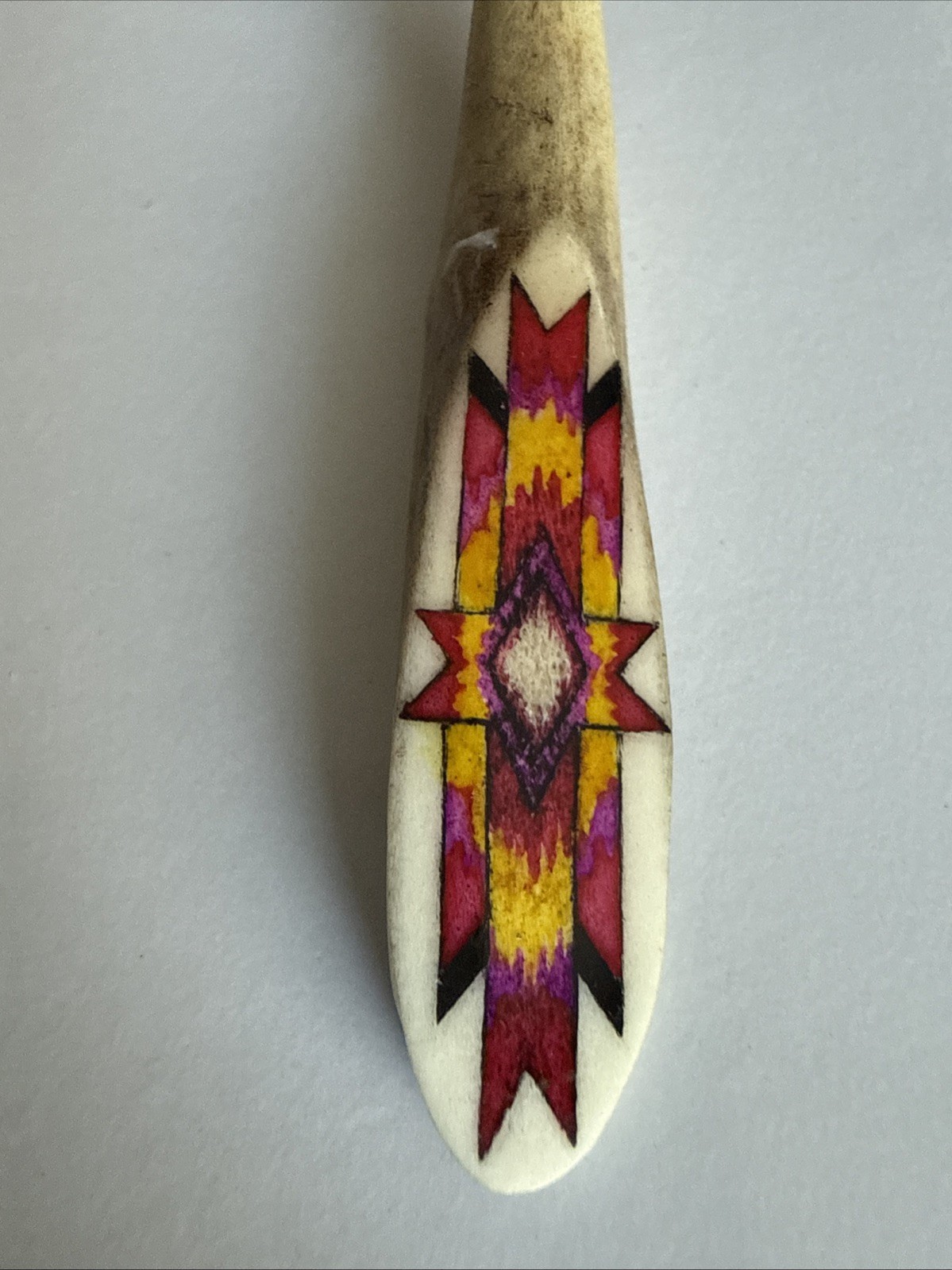 Handcrafted Bone Dangle Earrings Features Distinc… - image 3