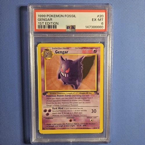 New ListingGengar 1st edition 20/62 Fossil Non-Holo