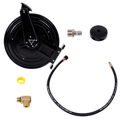 #ad 3 8quot;×50 FT Steel High Pressure Washer Hose Reel with Swivel Arm 4000 PSI $111.08