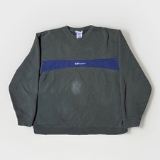 Vintage 90s Reebok Crewneck Sweatshirt Embroidered Logo Green Medium