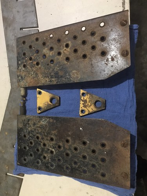 #ad #ad Used rusty Cub Cadet 122 Mower Footboards With Triangle Deck Lift Mounts $65.00