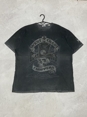 West Coast Choppers Skull   Big Logo Vintage T Shirt