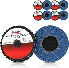 Sandpaper Disc Set 2In - T27 120 Grit High Density Zirconia Alumina 10Pk round S