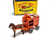 Matchbox Lesney Regular Moko No. 7 A2 Horse Drawn Milk Float 1954 dunkel orange