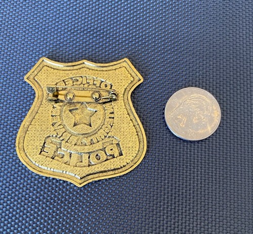 POLICE Badge For Cosplay Accessories Jewelry Brooch Pin NEW - Picture 2 of 2