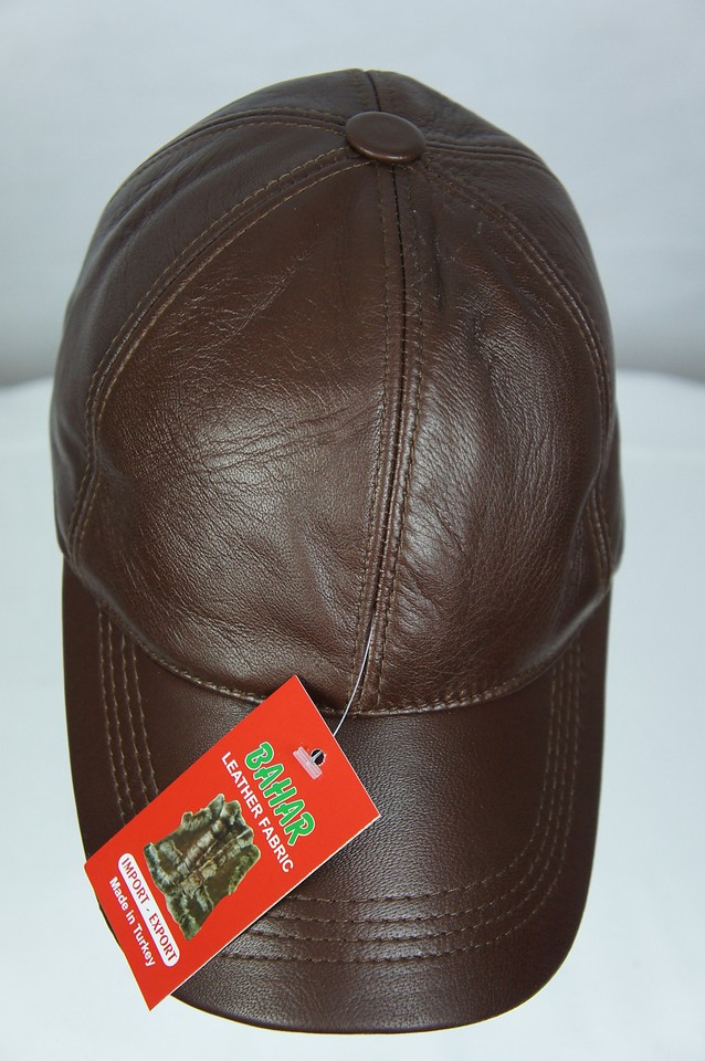 Solid Genuine Lambskin Leather Cap main image 0