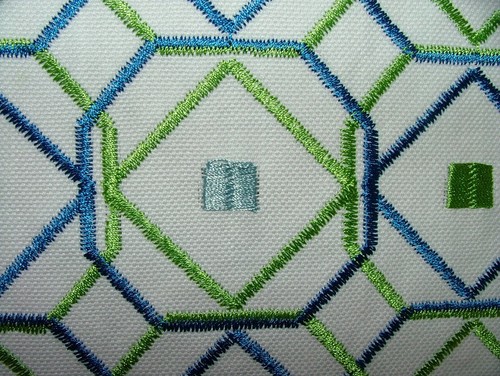 15 Metres Karuba Indigo Embroidered Fabric Upholstery Curtain RRP £675.00 - Picture 8 of 16