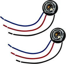 1157 LED Turn Signal Socket Plug Connector, High-Temp Nylon & Copper (2 Pack)