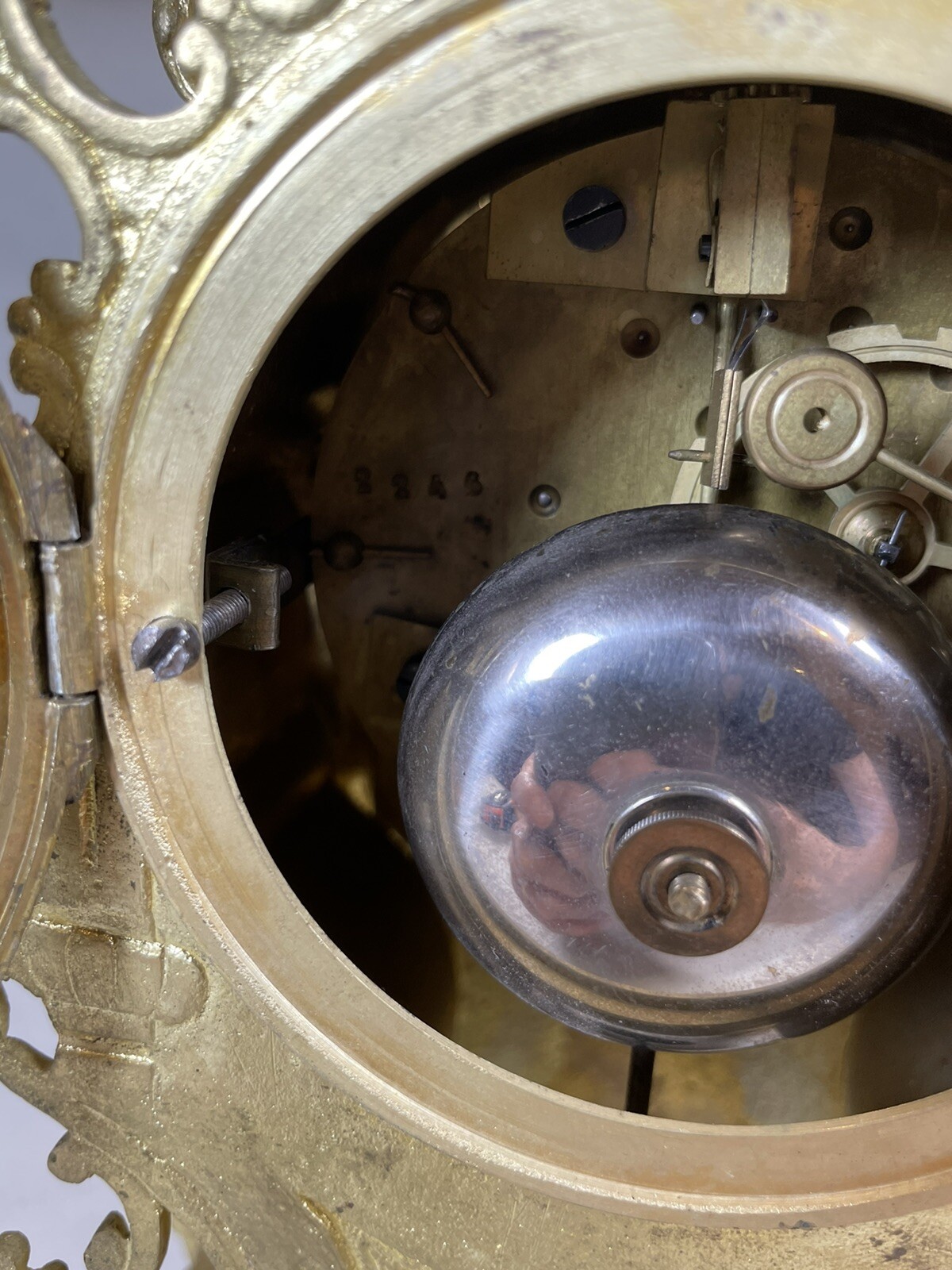 Louie XV Style Cast Brass Antique Mantel Clock eBay