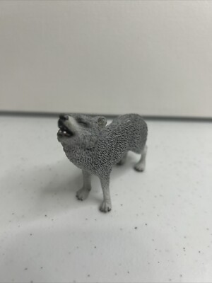 Schleich Am Limes 69 Gray Howling Wolf Animal Figure Wildlife (B1)