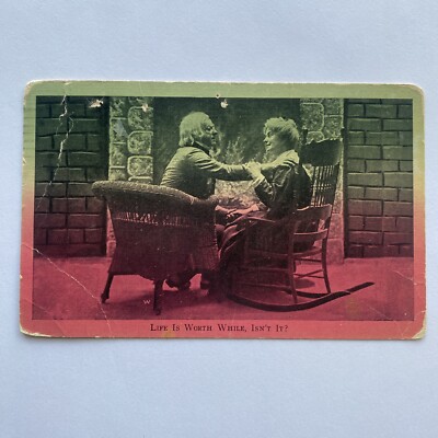 Life Is Worth While, Isn t It? Postcard VTG Posted 1978