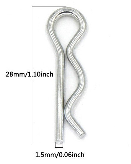 Honbay 100PCS Metal Body Clips For 1/10 Scale RC Cars - Silver, 2.4cm, Shell Pins For RC Trucks & Buggies - View #14