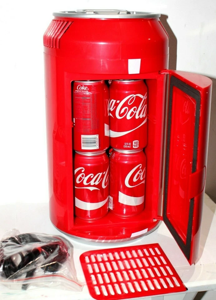 COCA COLA MINI CAN FRIDGE REFRIGERATOR COKE THERMOELECTRIC COOLER 12VDC OR 110AC - Image 2 of 4