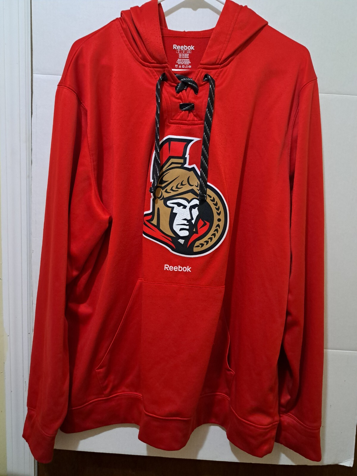 Ottawa Senators Reebok Center Ice TNT Speedwick Red Pullover Hoodie Men's XL