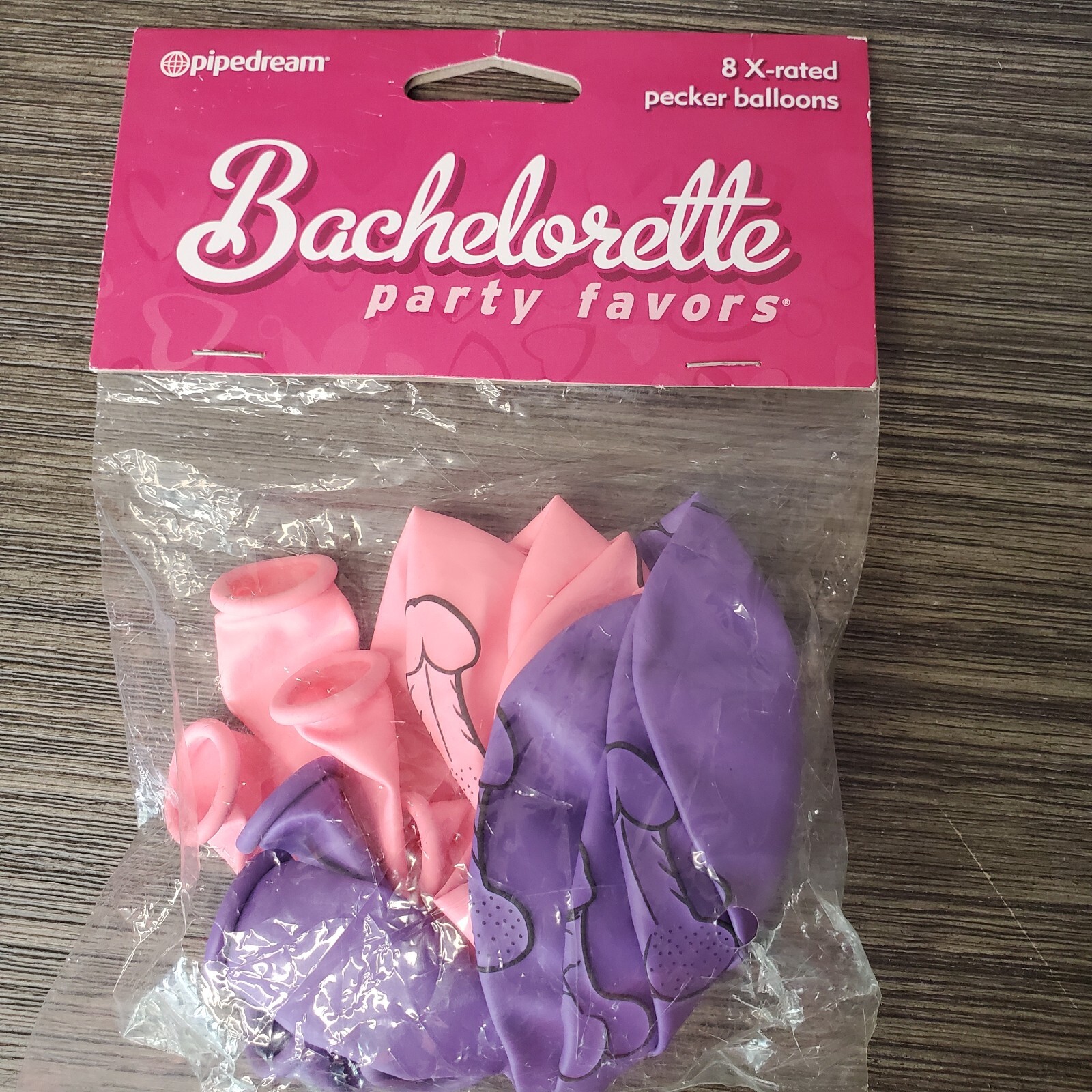 Bachelorette 8 XRated Adult Pecker Party Balloons Pink / Purple Gag
